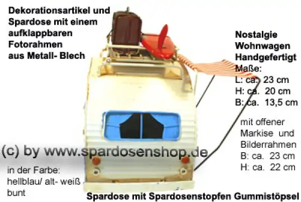 Nostalgie Wohnwagen hellblau D Nostalgie Wohnwagen hellblau D